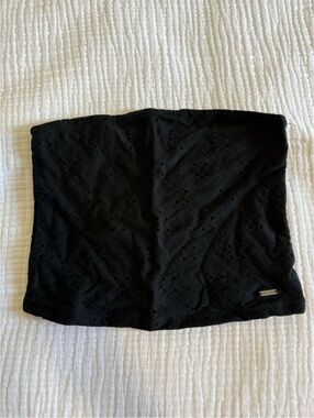 Hollister Black Eyelet Strapless Top